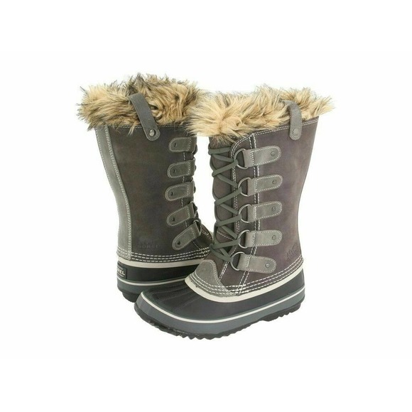Sorel Shoes - Sorel Joan of Arctic Grey Suede Winter Boots 10